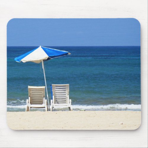 Beach chairs mouse pad