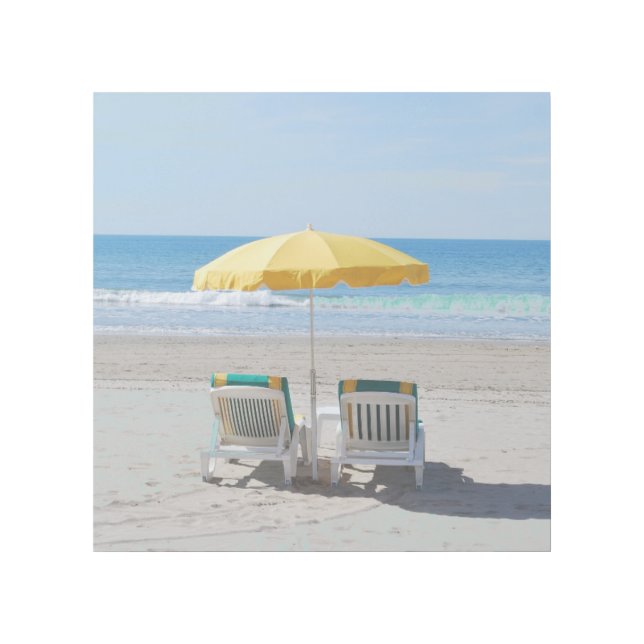 BEACH CHAIRS OCEAN ART GALLERY WRAP 12X12 (Front)