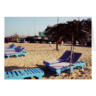 Beach Chairs on Candolim Beach in Goa India Cards