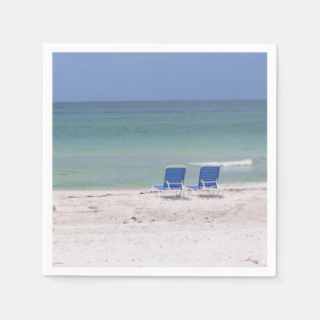 Beach Chairs Paper Napkins (Front)