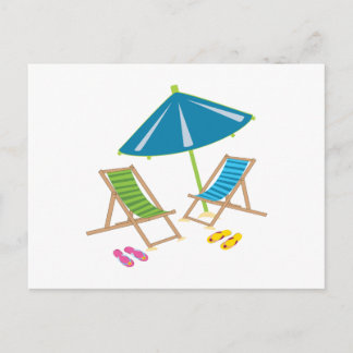 Beach Chairs Postcard