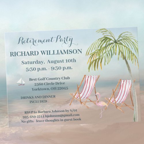 Beach Chairs Retirement Party 