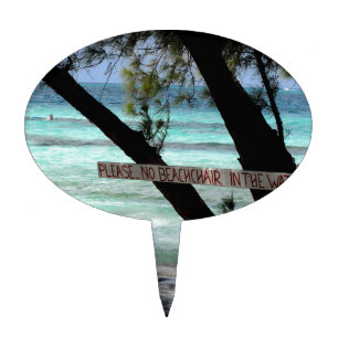 Beach Chairs Rum Point Grand Cayman Cake Topper