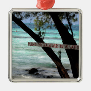 Beach Chairs Rum Point Grand Cayman Metal Ornament