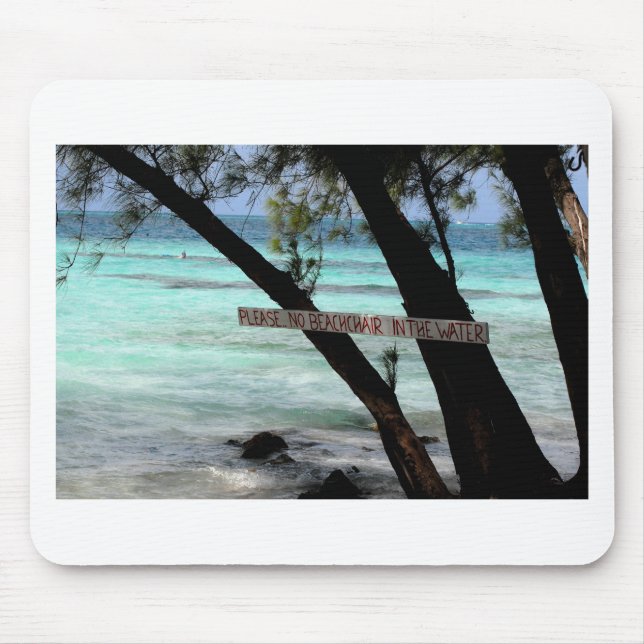 Beach Chairs Rum Point Grand Cayman Mouse Pad (Front)