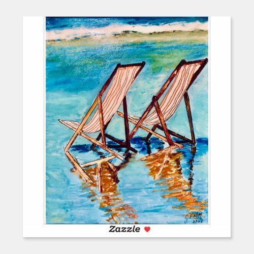 Beach Chairs  Sticker