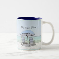 Beach Chairs Two-Tone Coffee Mug