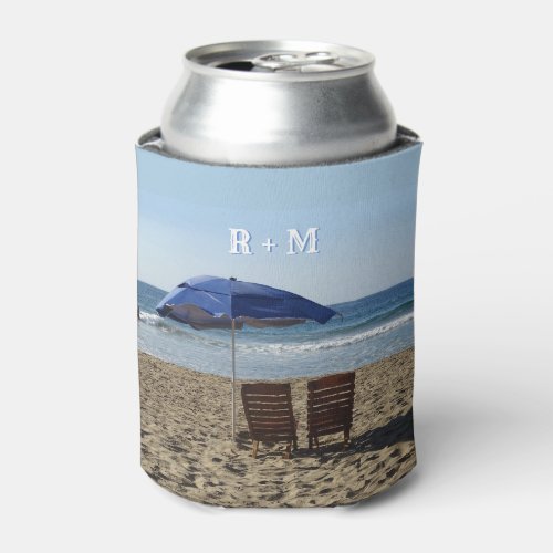 Beach Chairs  Umbrella with or without Initials Can Cooler