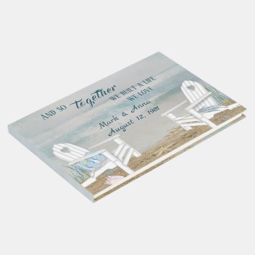 Beach Chairs Wedding Vow Renewal Guest Book