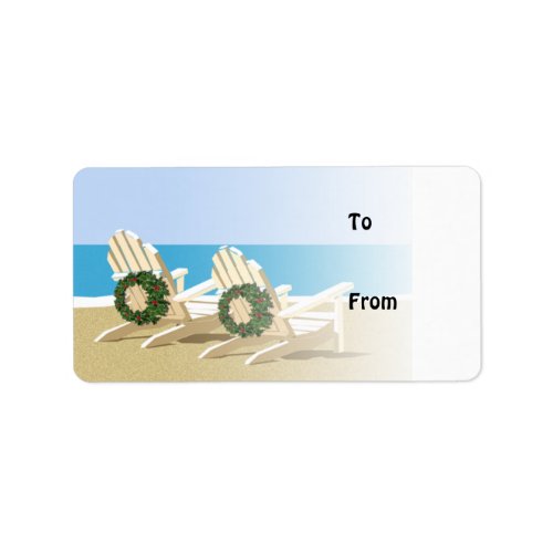 Beach Chairs & Wreaths Gift Tags