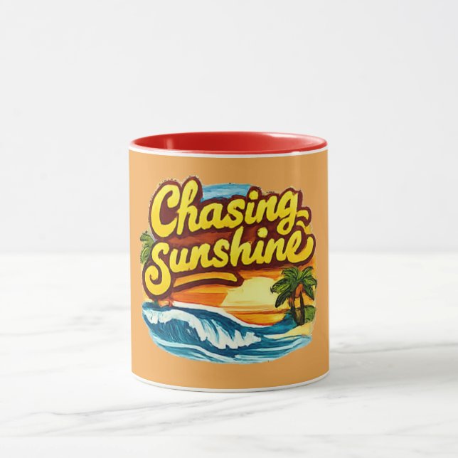 Beach Chasing Sunshine | Summer Vibes Mug (Center)