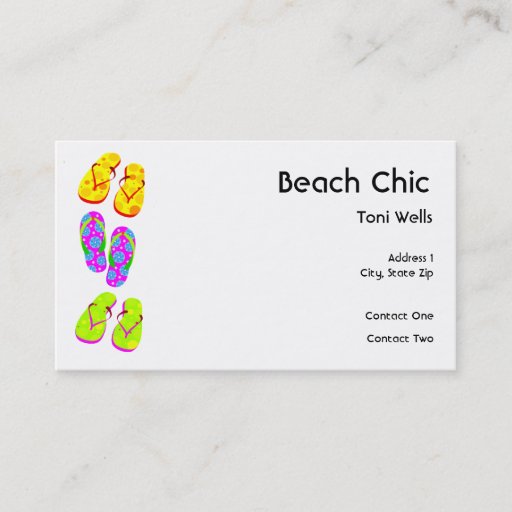 Customizable Beach Chic Business Cards