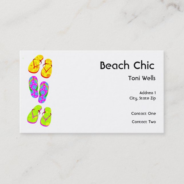 Beach Chic Business Cards (Front)