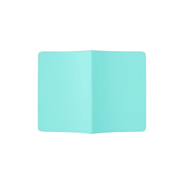 beach chic turquoise aqua Robins Egg Blue Passport Holder (Opened)