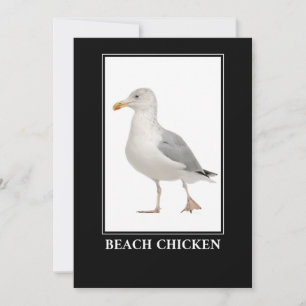 Beach Chicken – Seagull Gull Humor Invitation