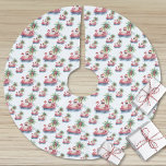 Beach Christmas Brushed Polyester Tree Skirt<br><div class="desc">Get into the holiday spirit with this unique Christmas tree skirt featuring a relaxed Santa Claus in sunglasses lounging in a pink flamingo floaty in the ocean. Perfect for adding beachy holiday vibes to your Christmas setup, this design is great for anyone living in tropical places like Florida, Hawaii, or...</div>