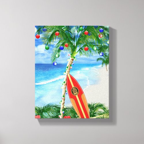 Beach Christmas Canvas Print