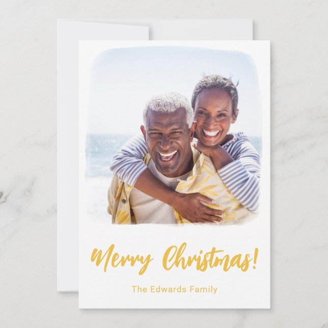 Beach Christmas Card | Coastal Holiday Photo (Front)