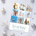 Beach Christmas Card Multi Photo Holiday Card<br><div class="desc">Embrace the season with our Modern Minimal Christmas Card Template for sleek beachy holiday cheer. This multi-photo card with 9 frames showcases your cherished beach memories within a stylish, contemporary design. Perfect for reliving sunny vacations and seaside adventures, it’s a uniquely elegant way to send your Christmas wishes, wrapping your...</div>