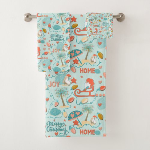 Beach Christmas coastal holidays Towel