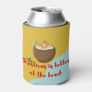 Beach Christmas Cookie Can Cooler