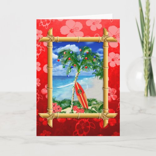 Beach Christmas Holiday Card