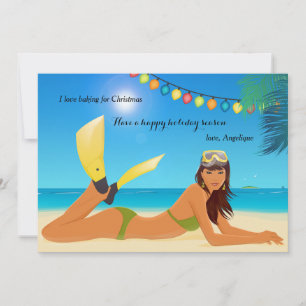 Beach Christmas Holiday Card