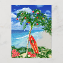 Beach Christmas Holiday Postcard