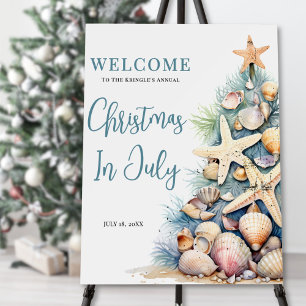 Beach Christmas Is July Welcome Sign