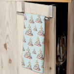 Beach Christmas Kitchen Towel<br><div class="desc">Get into the holiday spirit with this festive kitchen towel featuring a repeating Christmas tree pattern made of shells and starfish. Perfect for anyone who lives in tropical places like Florida, Hawaii, or the Bahamas—or for anyone who simply loves a beachy vibe. The tree design, topped with a starfish, blends...</div>