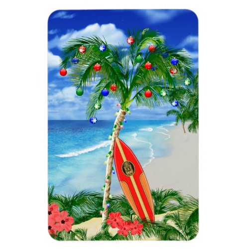Beach Christmas Magnet