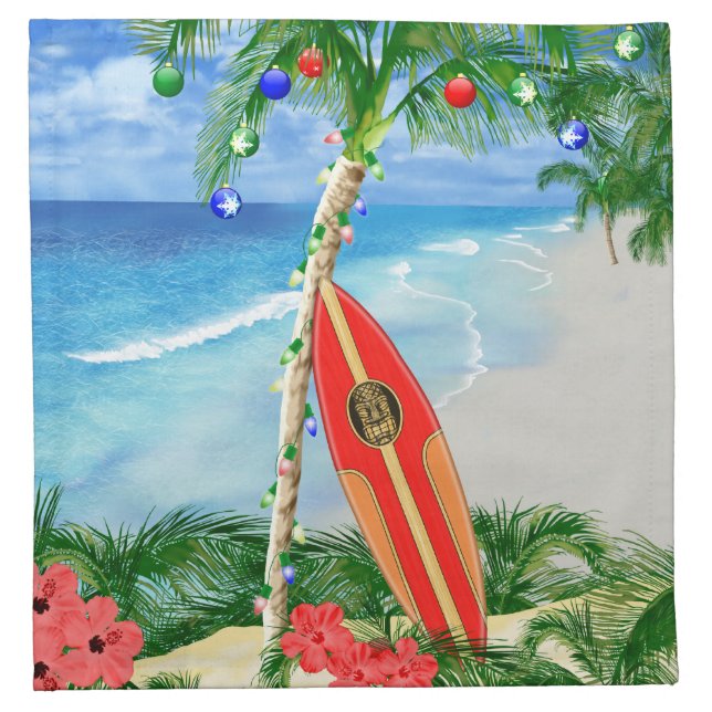 Beach Christmas Napkin (Front)