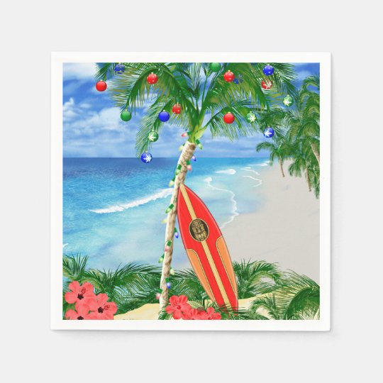 Beach Christmas Napkins