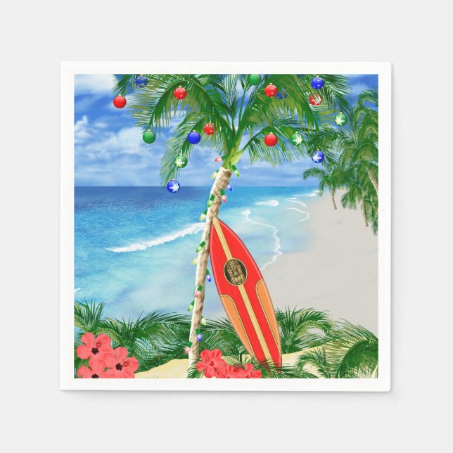 Beach Christmas Napkins (Front)