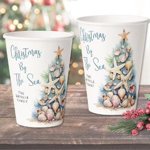 Beach Christmas Paper Cups