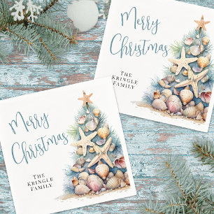 Beach Christmas Party Napkins