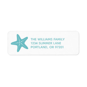 Beach Christmas Return Address Label