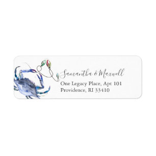 Beach Christmas Return Address Labels