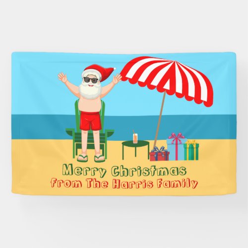 Beach Christmas Summer Santa Claus Custom Party