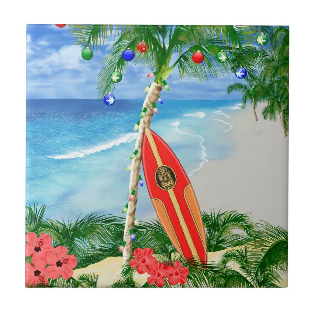 Beach Christmas Tile (Front)