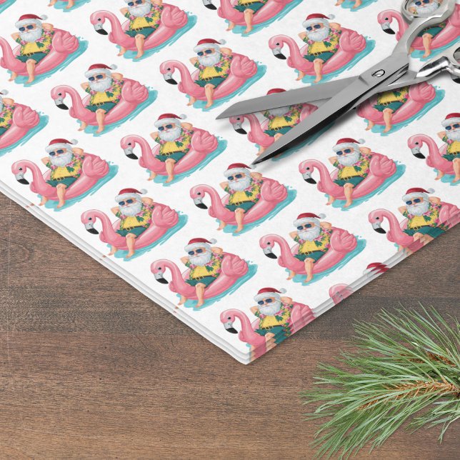 Beach Christmas Tissue Paper (Santa Beach Christmas Tissue Paper)