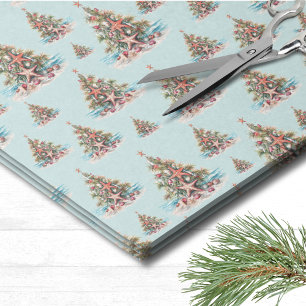 Beach Christmas Tree Pattern Tissue Paper