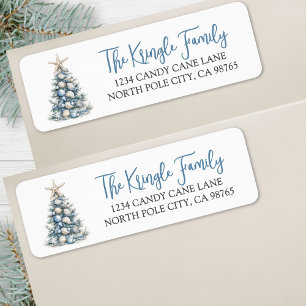 Beach Christmas Tree Return Address Label
