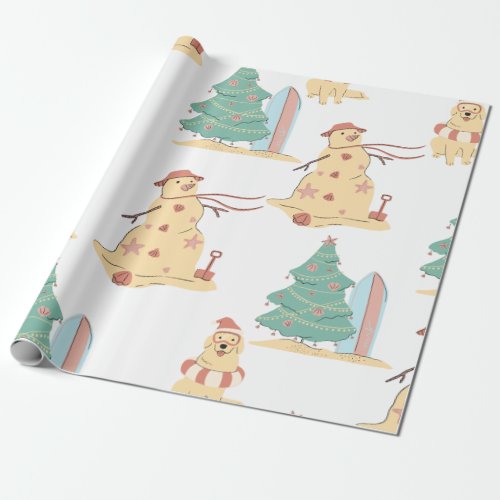Beach Christmas  Wrapping Paper