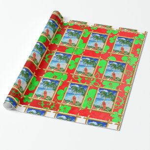 Beach Christmas Wrapping Paper