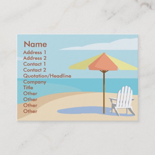 Beach - Chubby Business Cards