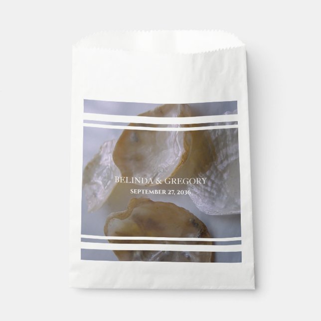 Beach Clams Wedding  Favor Bag (Front)
