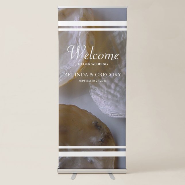 Beach Clams Wedding Welcome Sign (Front)