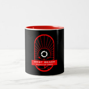 Beach Clean - Up Volunteer Crew Two-Tone Coffee Mug