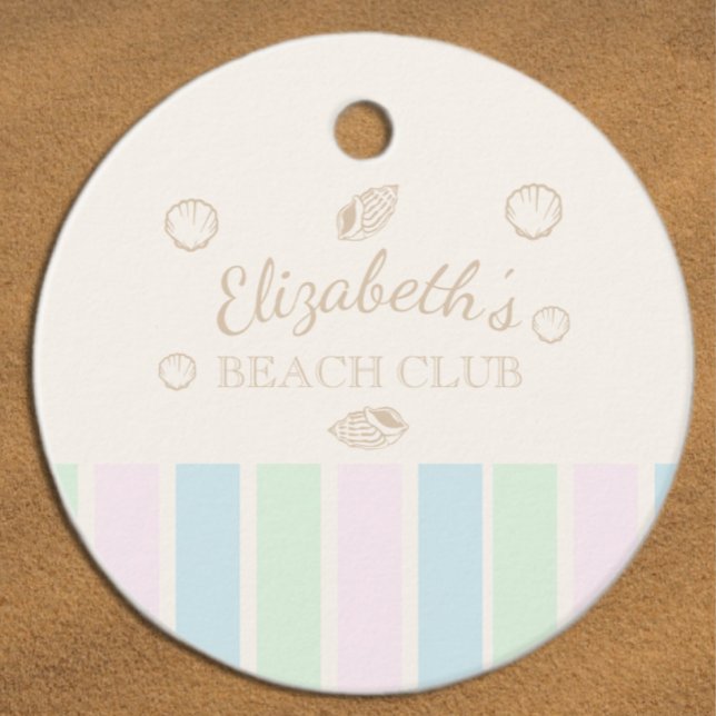 Beach Club Birthday Favor Tags (Creator Uploaded)